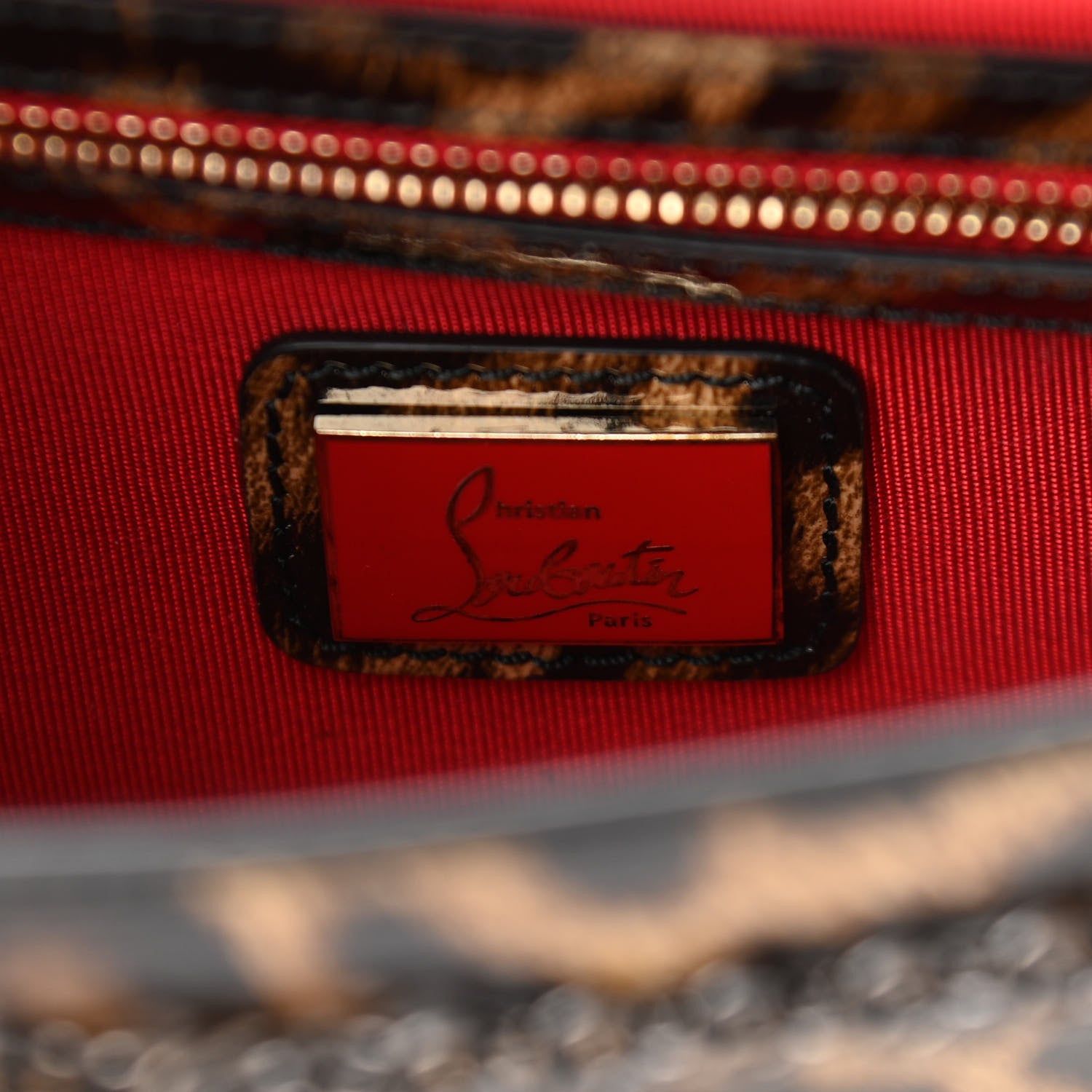 Christian Louboutin Patent Leopard Print Riviera Clutch 6 of 9