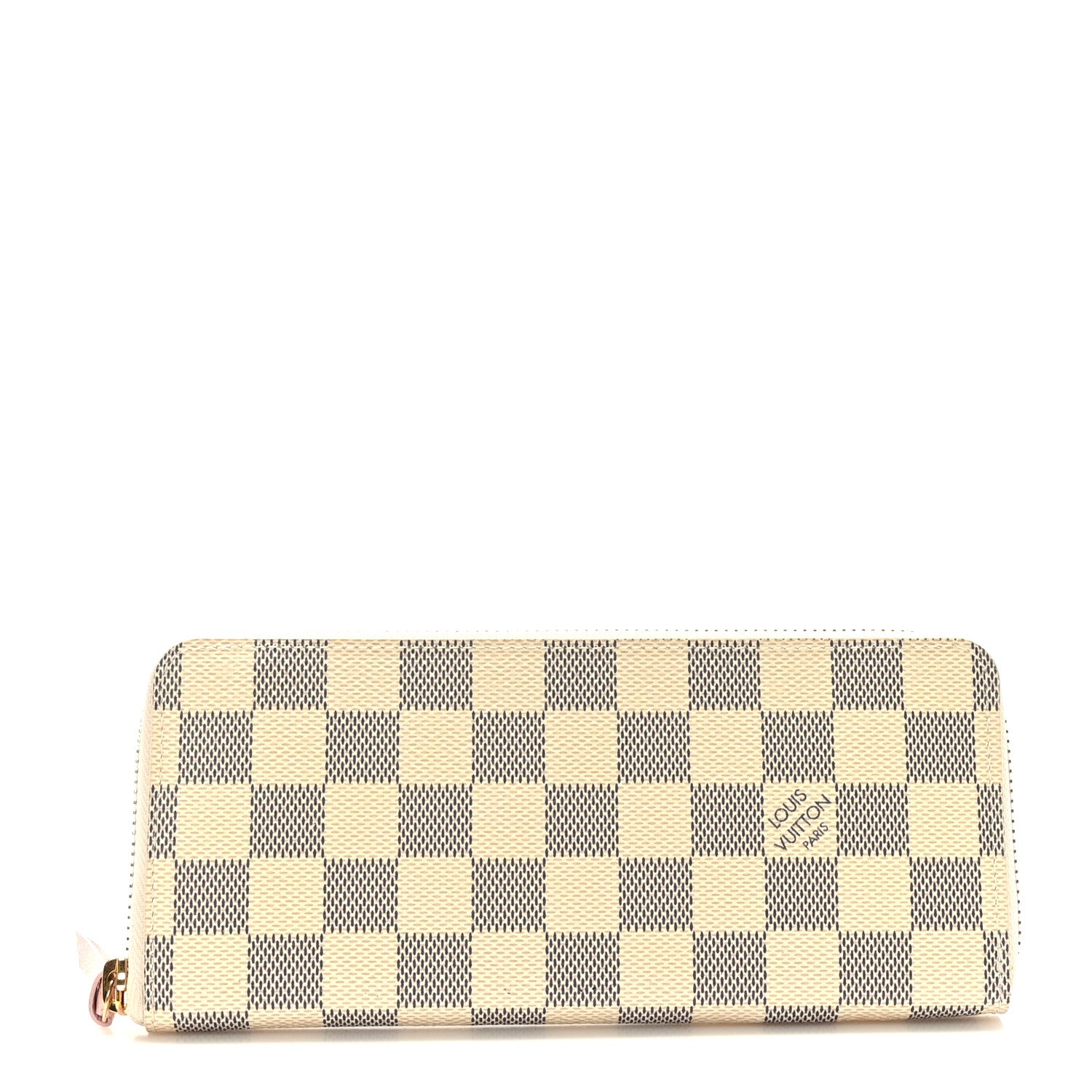 Louis Vuitton Damier Azur Clemence Wallet Rose Ballerine 1 of 7