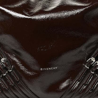 Givenchy Shiny Patent Calfskin Medium Voyou Bag Ebony Brown 8 of 10