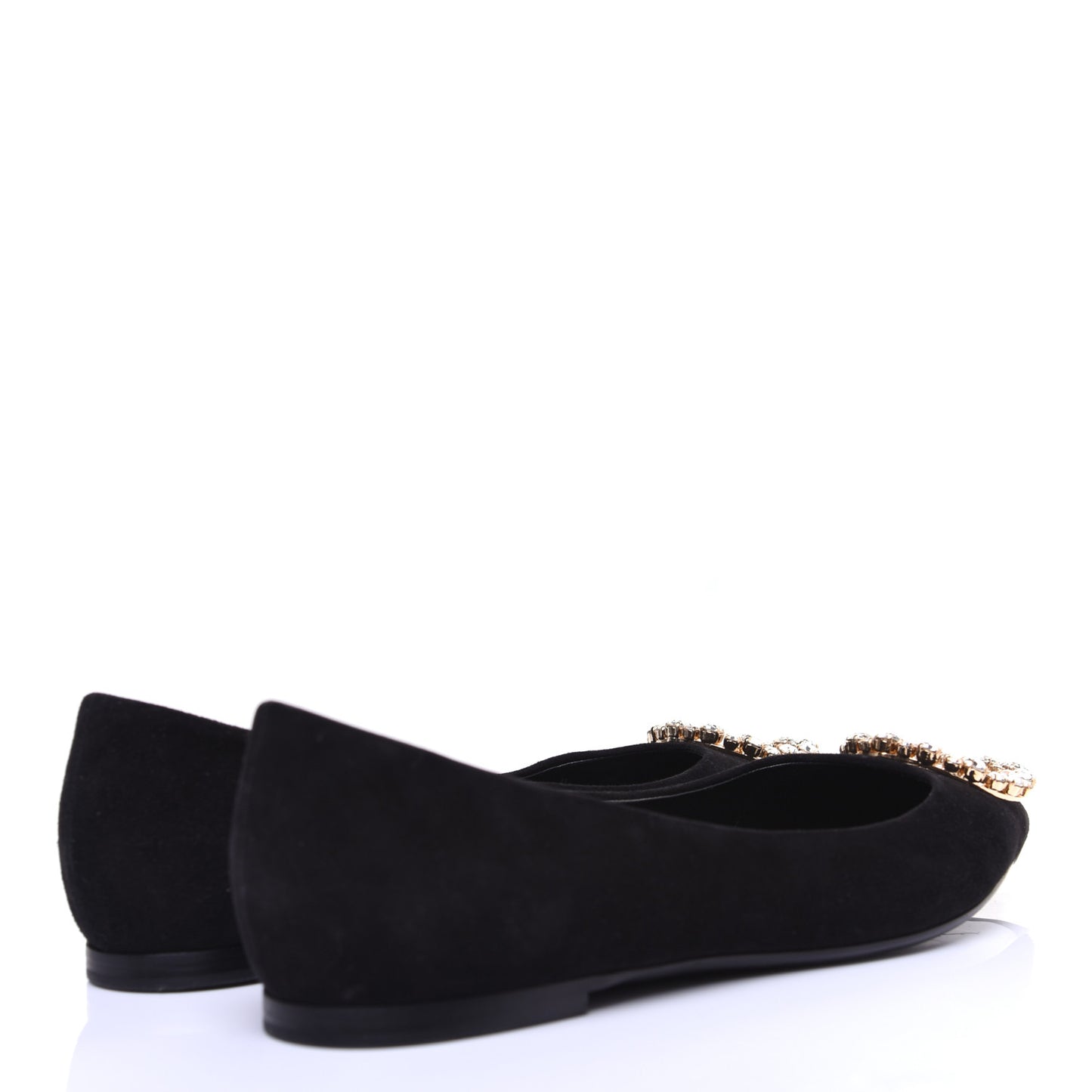Suede Madeleine Flat 38.5 Black