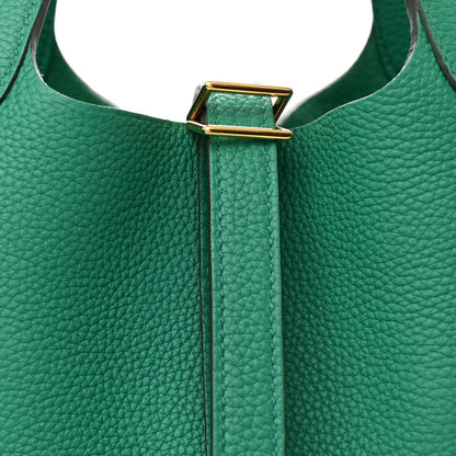 Hermes Taurillon Clemence Picotin Lock 18 PM Vert Jade 8 of 12