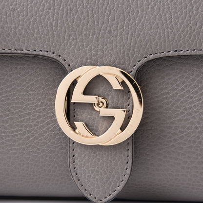 Gucci Dollar Calfskin Interlocking G Top Handle Shoulder Bag Loess 9 of 11