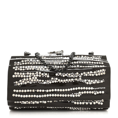Chanel Plexiglass Strass Log CC Minaudiere Clutch Brown 1 of 9