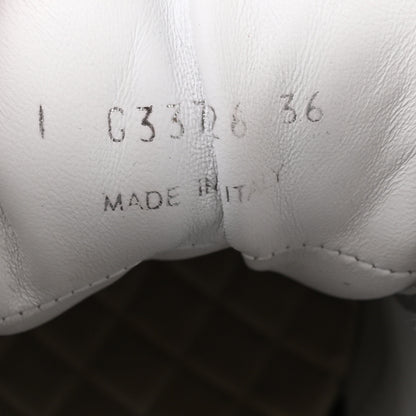 Chanel Suede Calfskin Lambskin High Top CC Sneakers 36 White Grey Fluo Blue 6 of 11