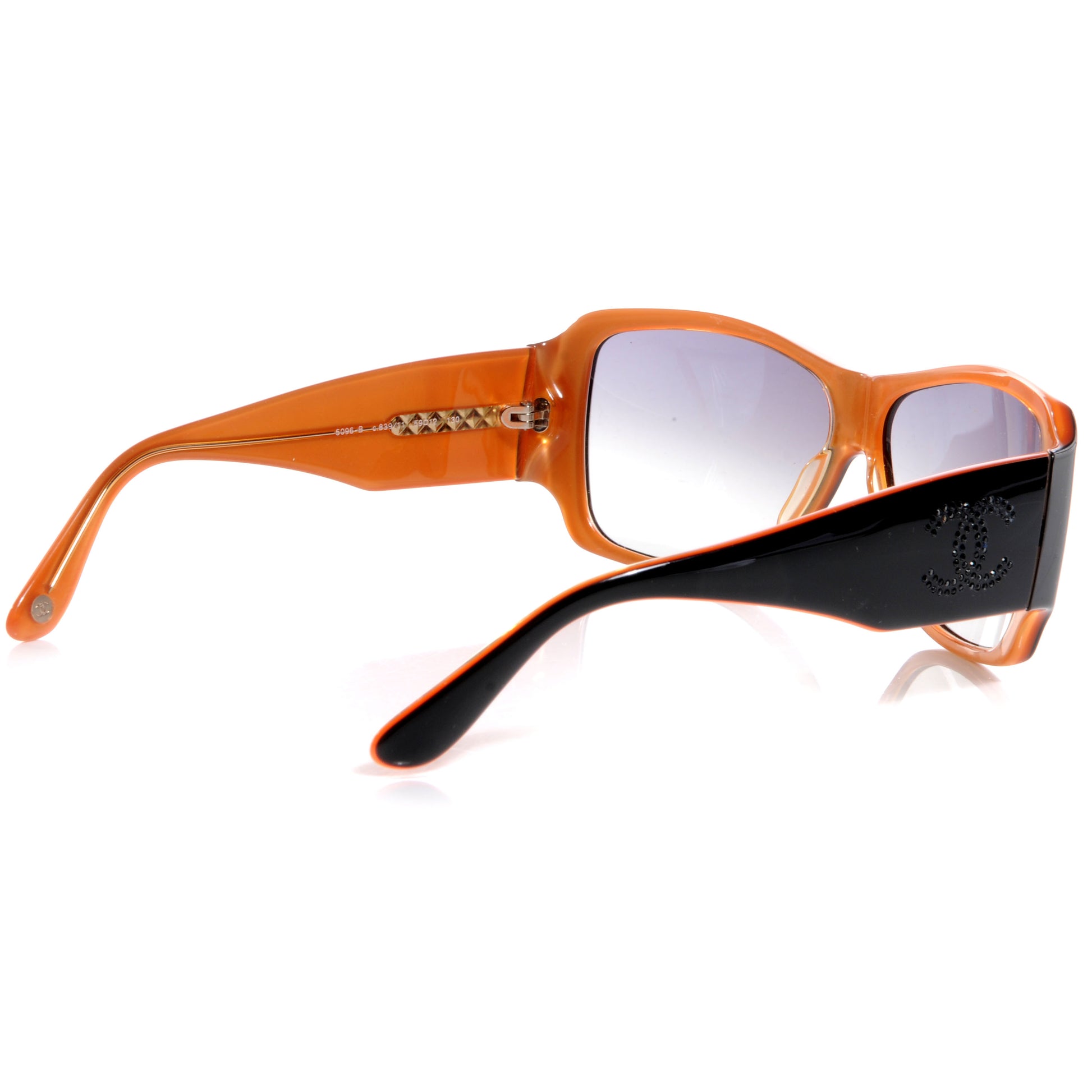 Chanel Black Crystal CC Logo Sunglasses 5096-B Black 2 of 4