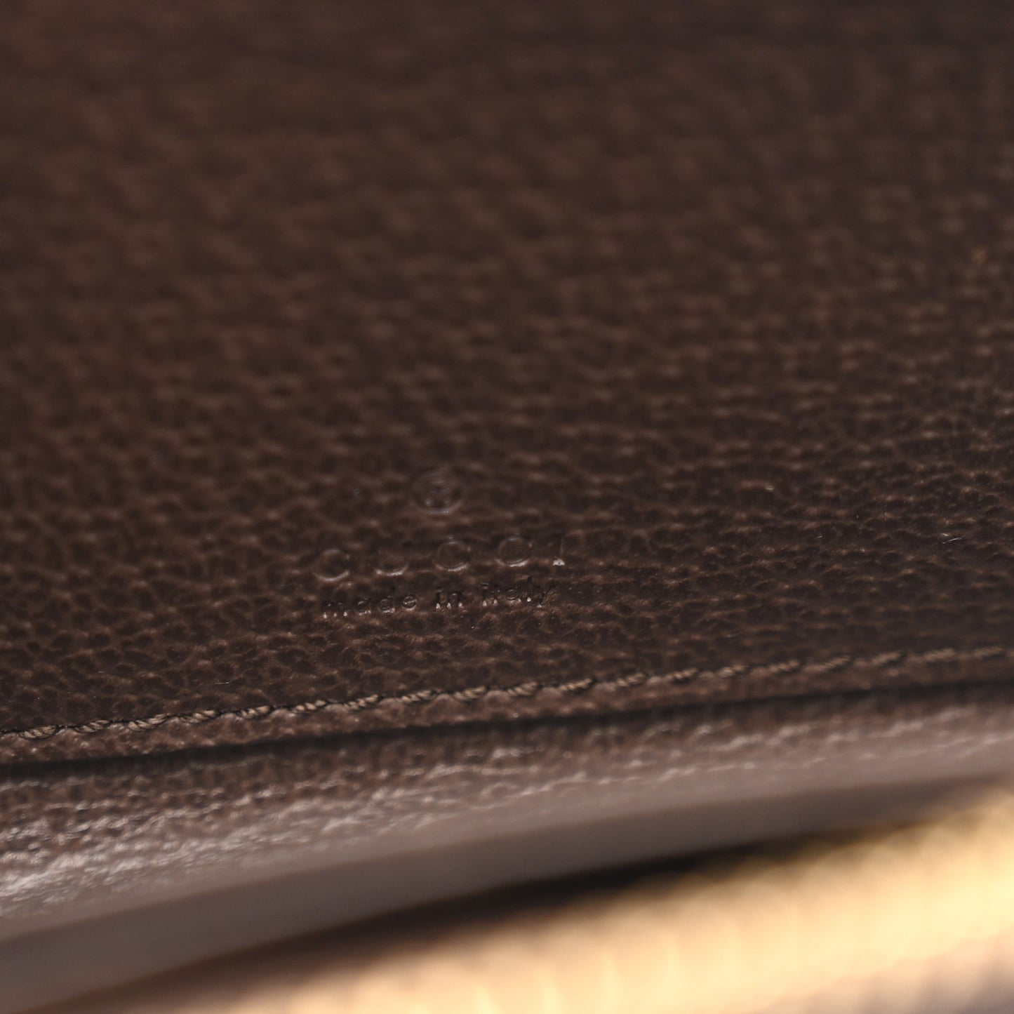 GG Supreme Monogram Textured Dollar Calfskin Web Ophidia Zip Around Card Case Wallet Beige Ebony New Acero