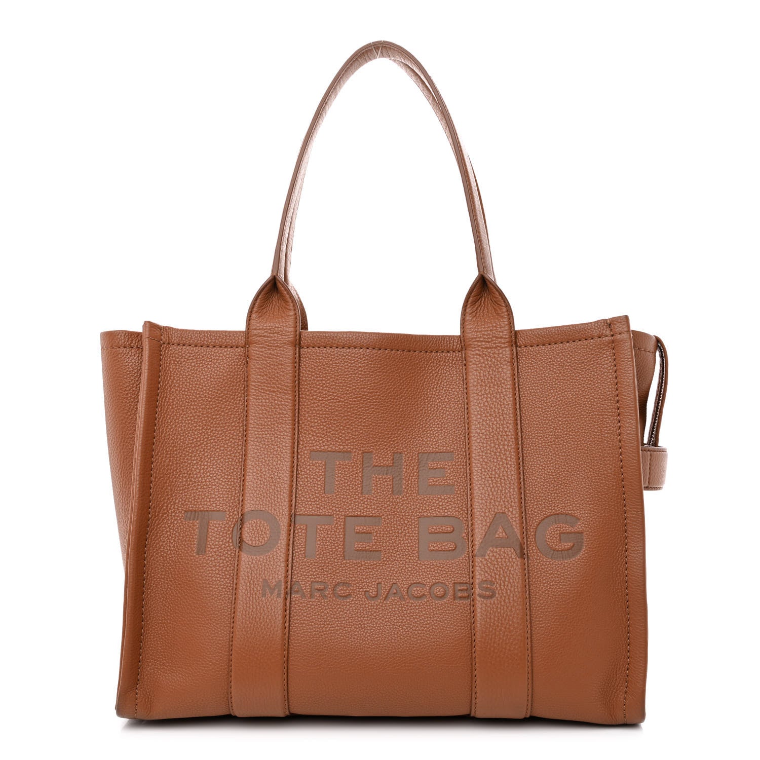 MARC JACOBS Grained Calfskin Large The Tote Bag in the color Argan Oil by FASHIONPHILE