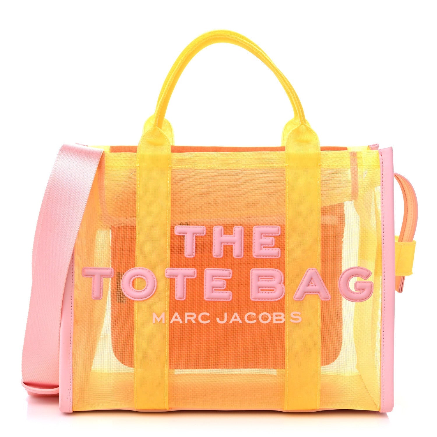 MARC JACOBS Nylon The Mesh Tote Bag in the colors Yellow and Multicolor by FASHIONPHILE