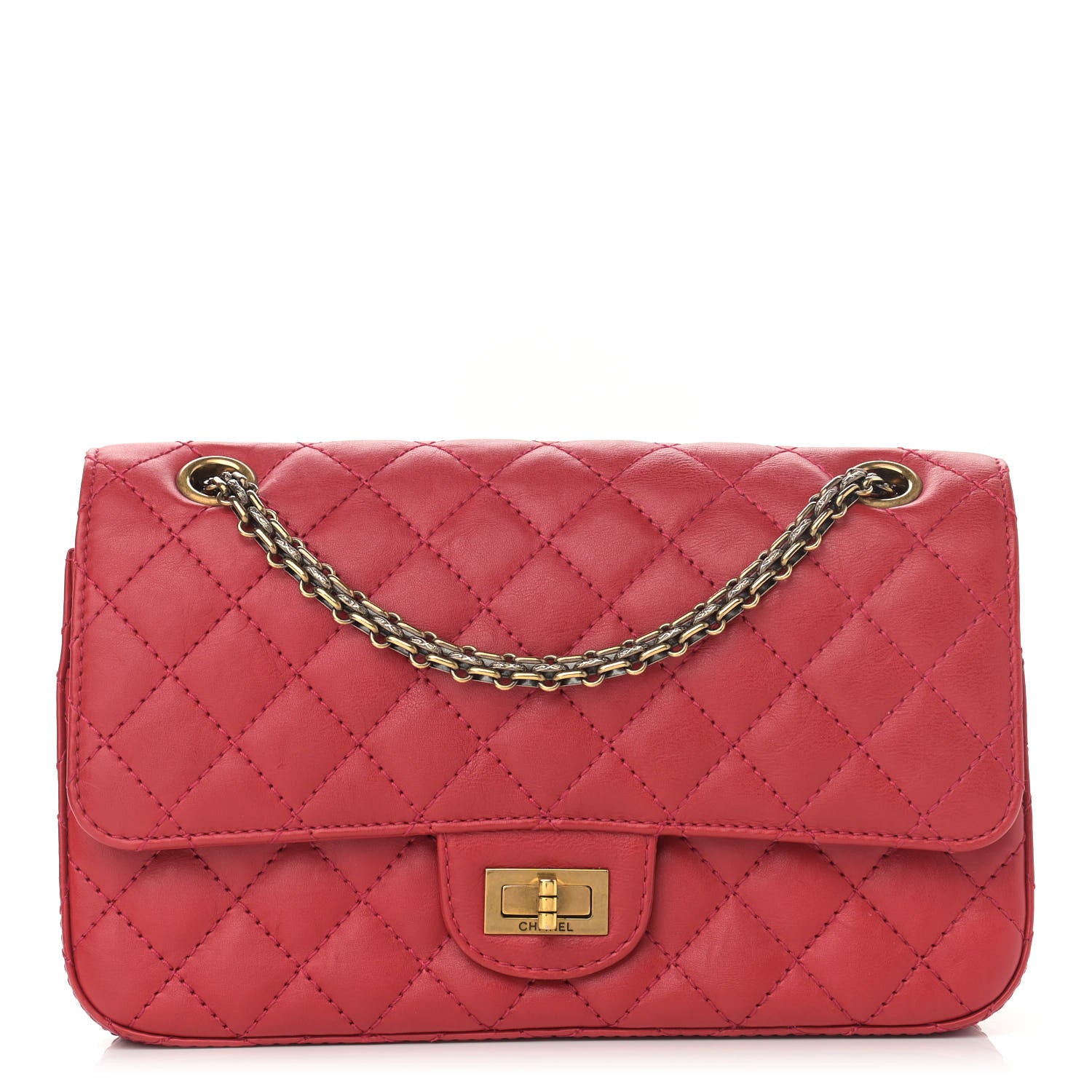 product image of chanel Quilted 2.55 255 Reissue Flap Dark Red FASHIONPHILE