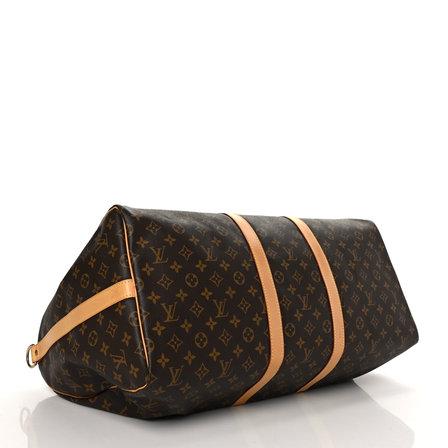 bottom view image of the Louis vuitton monogram keepall bandouliere in size 55 by fashionphile