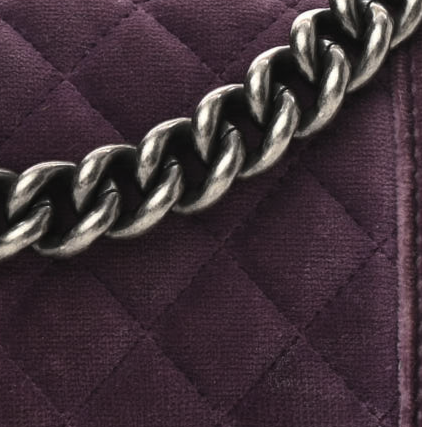 close up image of chanel quilted velvet FASHIONPHILE
