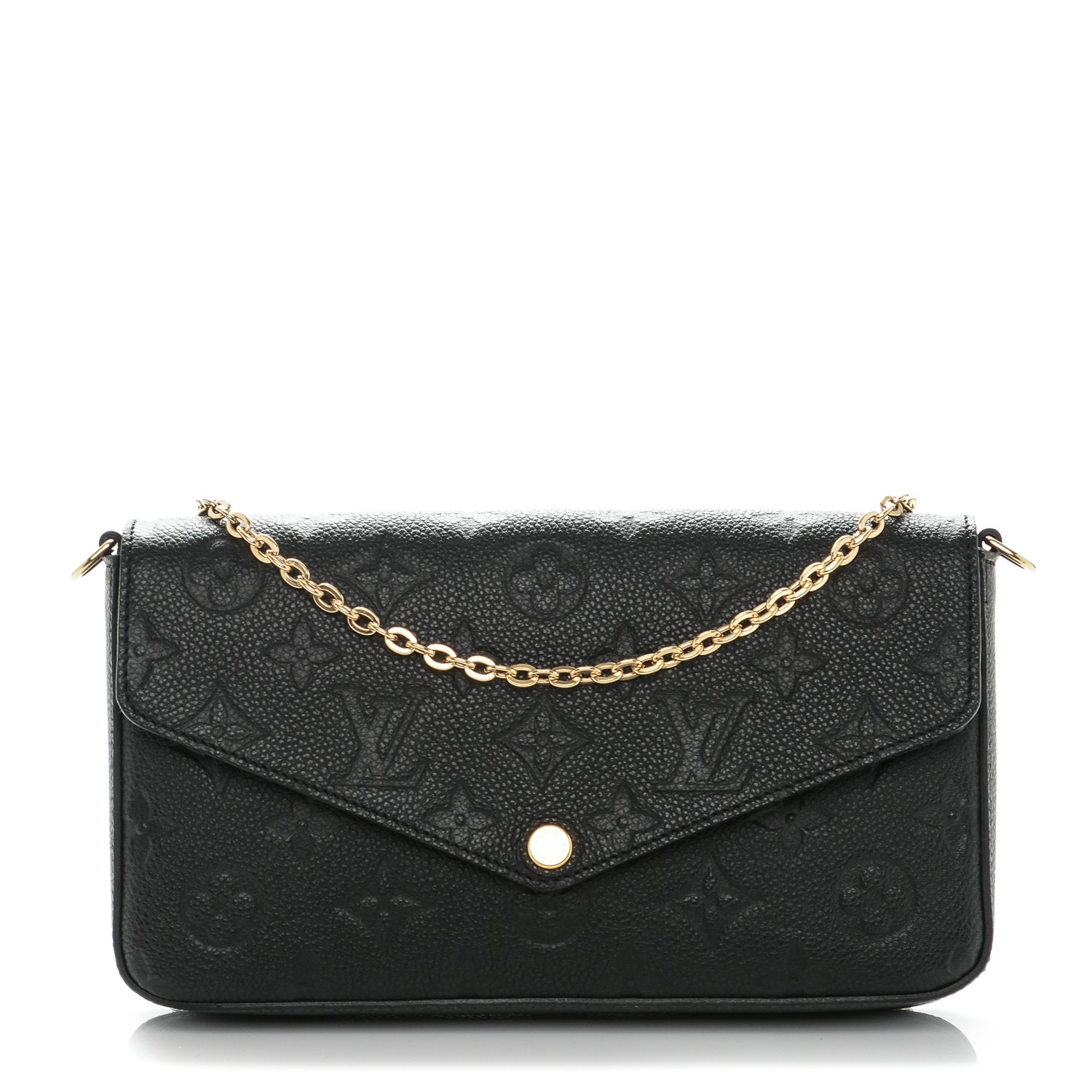 louis vuitton black crossbody gold chain