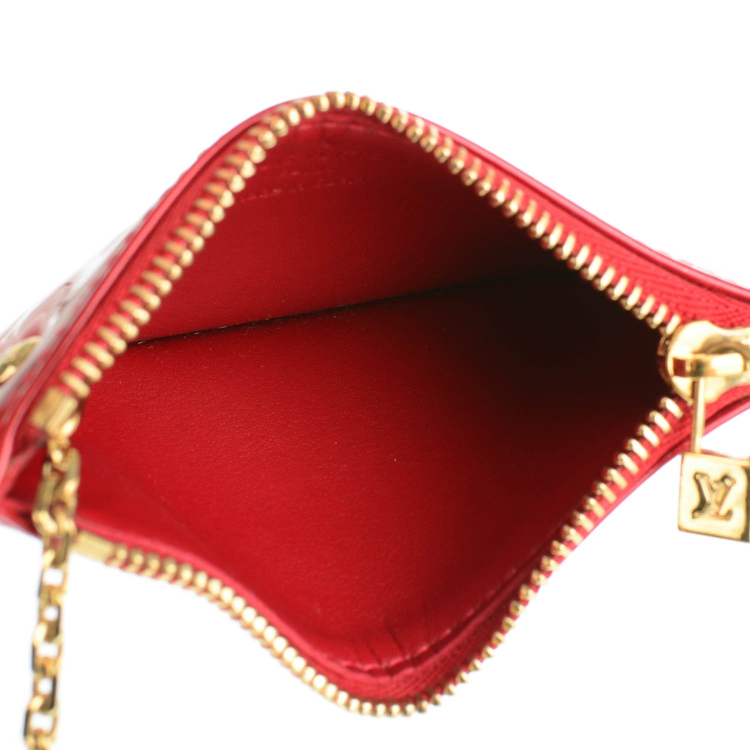 LOUIS VUITTON Vernis Key Pouch Rouge Red 148535