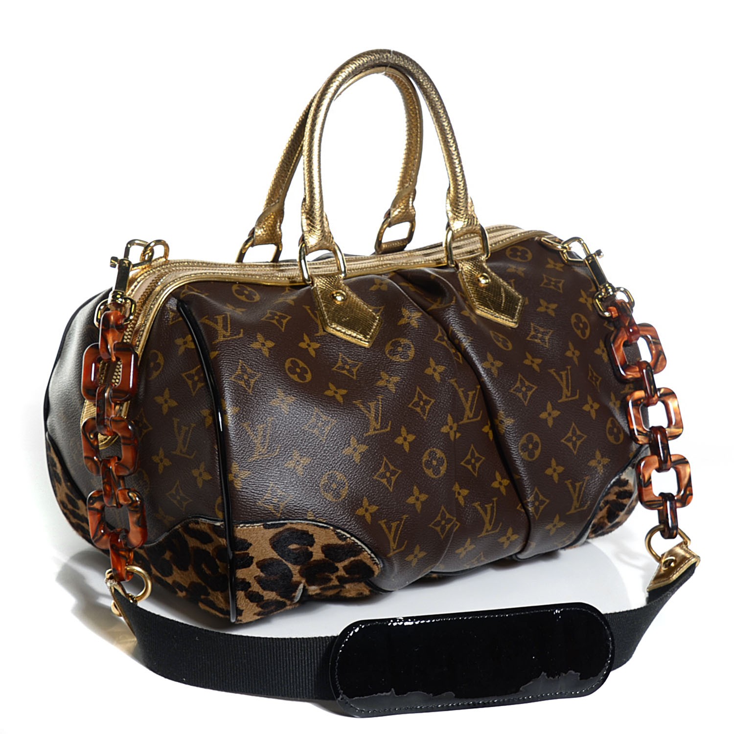 LOUIS VUITTON Monogram Leopard Stephen Bag 102185