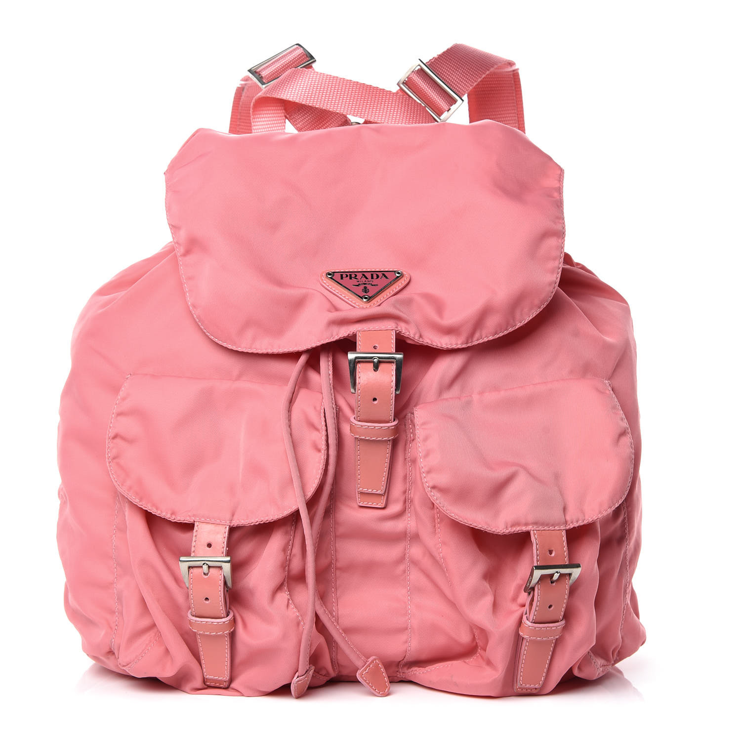 pink prada nylon backpack