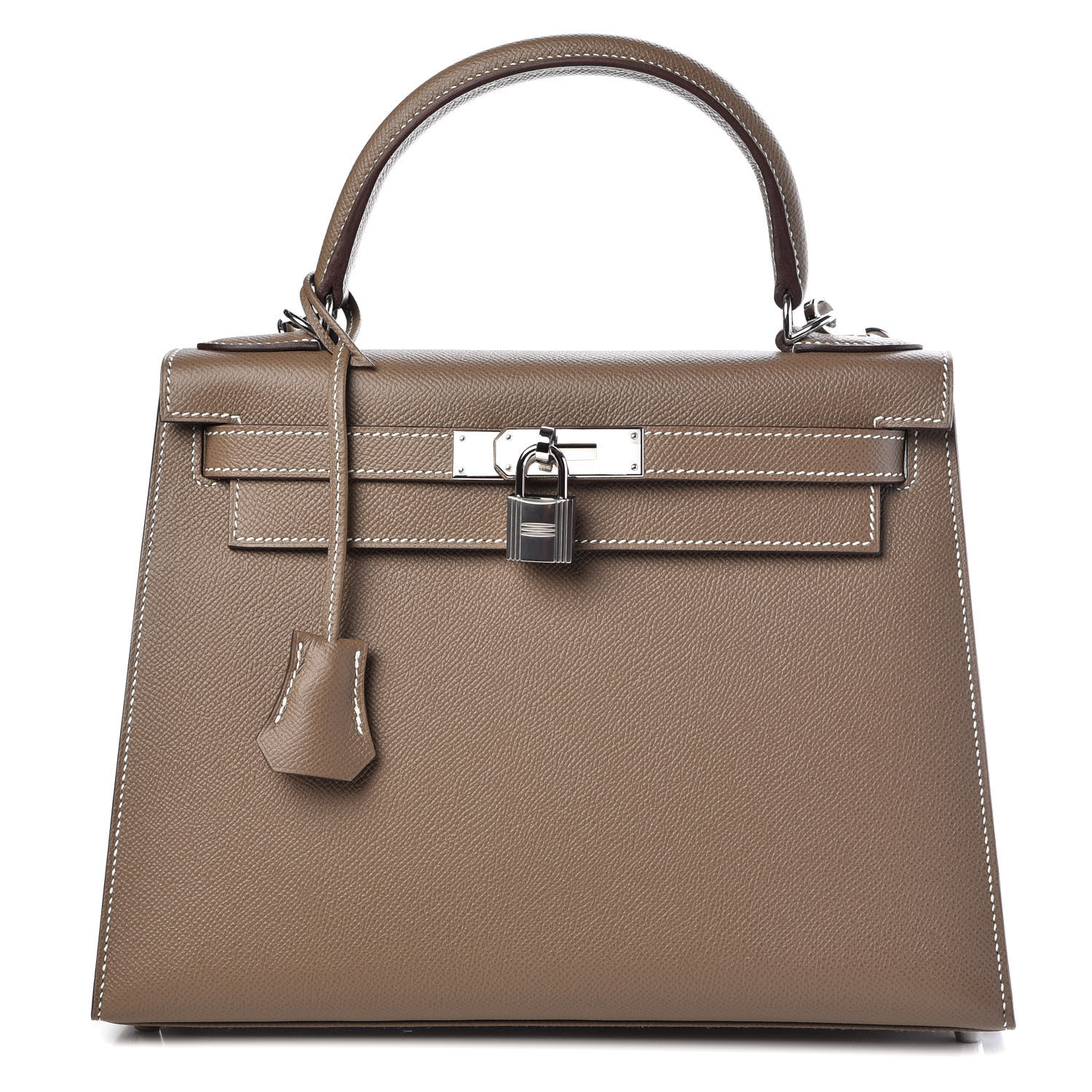 HERMES Epsom Kelly Sellier 28 Etoupe 389928 | FASHIONPHILE