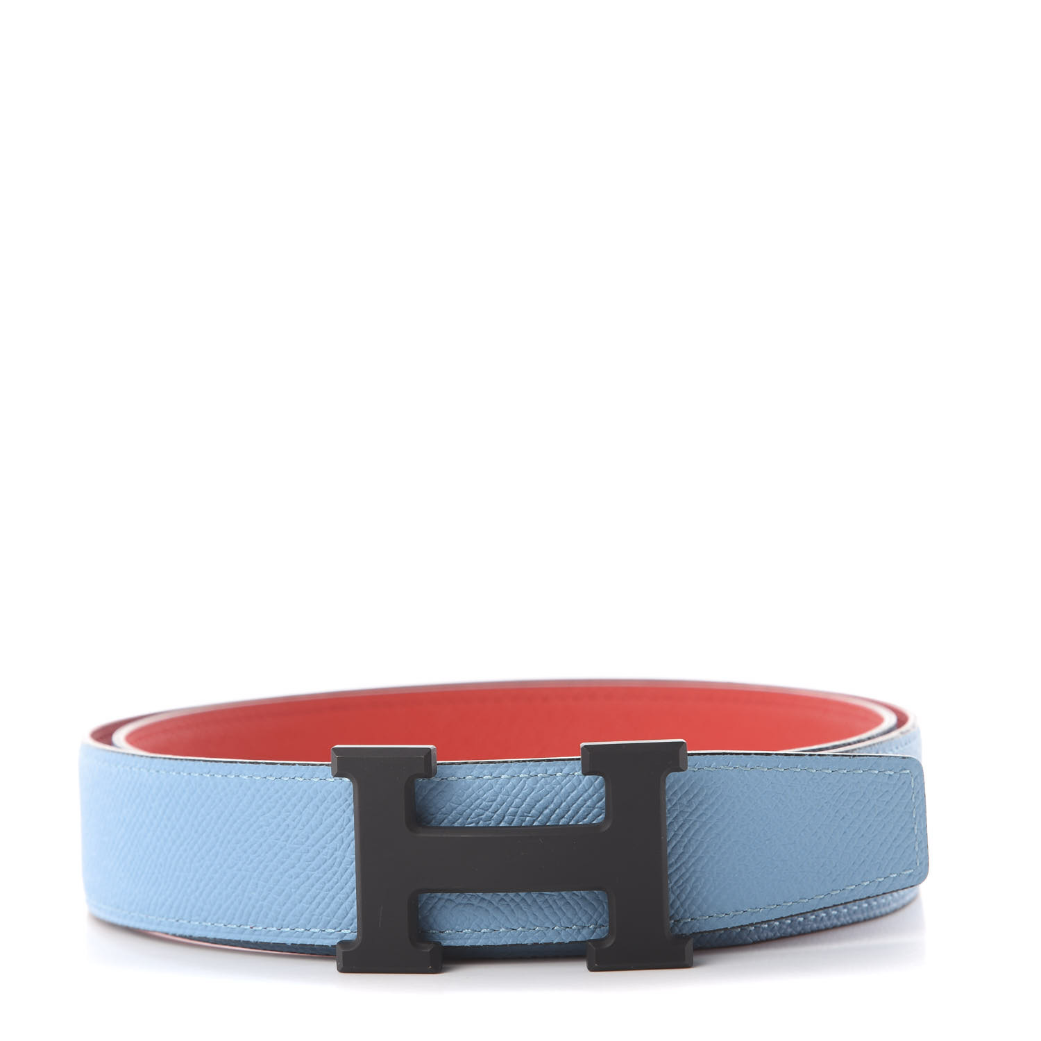 hermes matte black belt