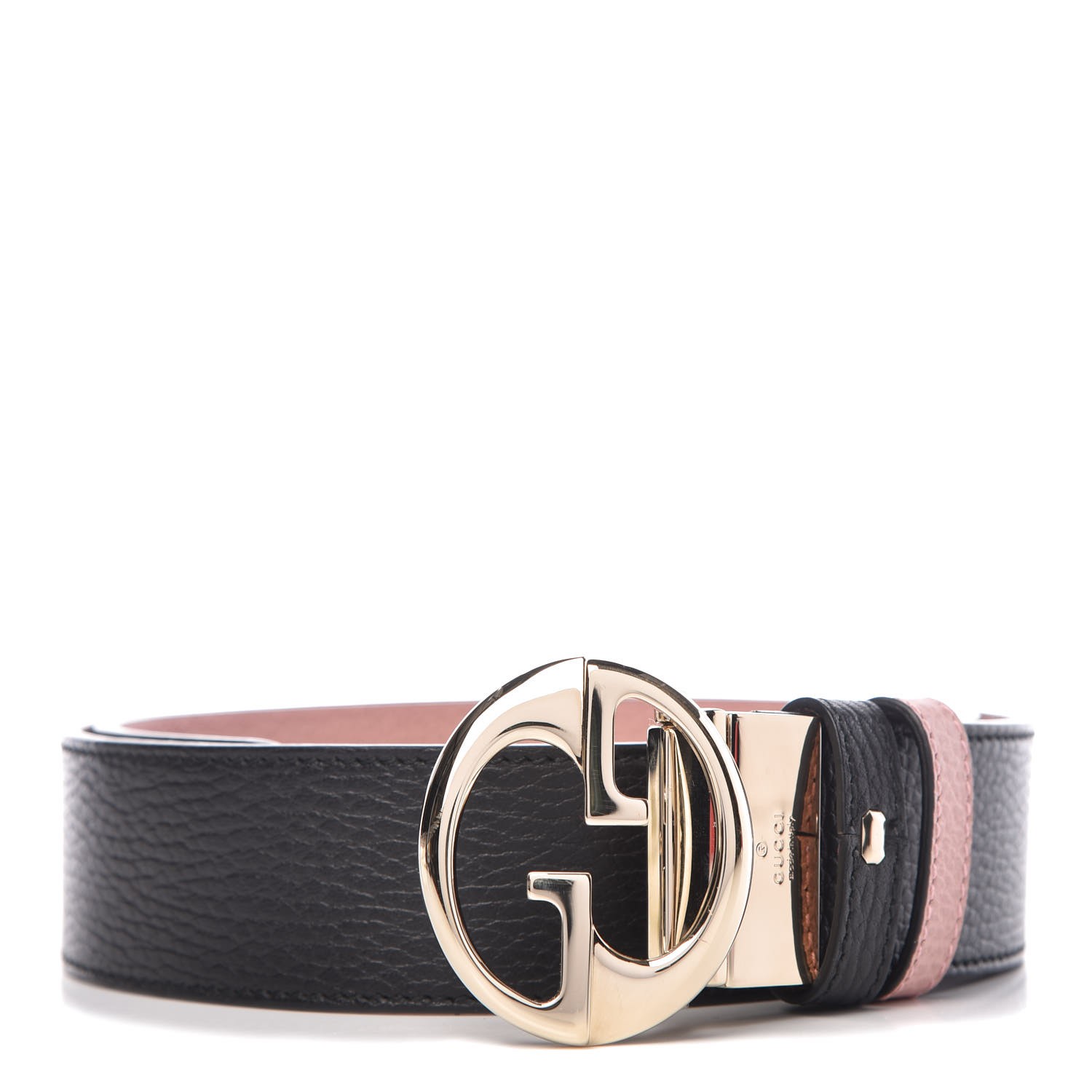 gucci reversible black pink belt