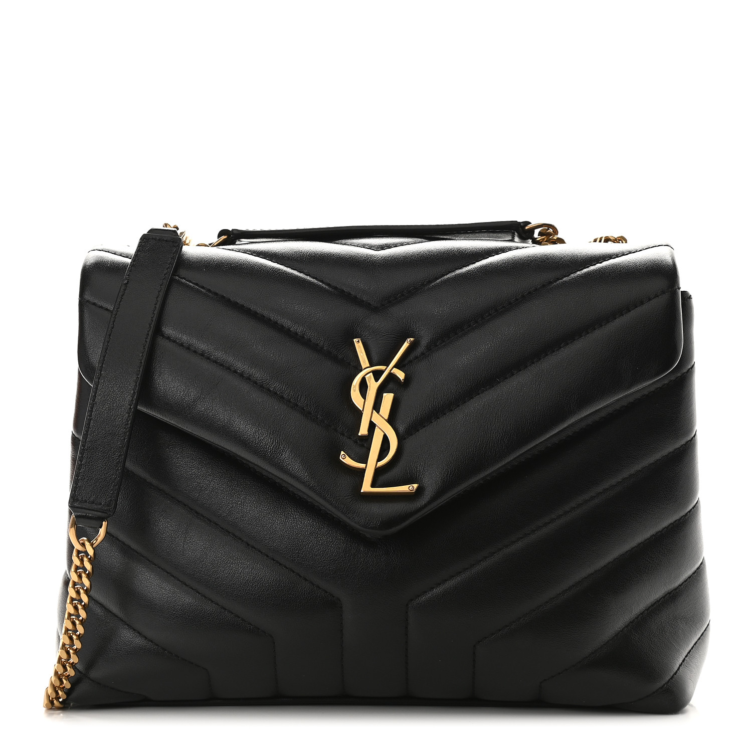 ysl loulou grained leather