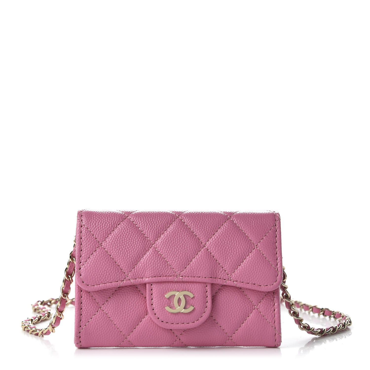 pink quilted belt bag