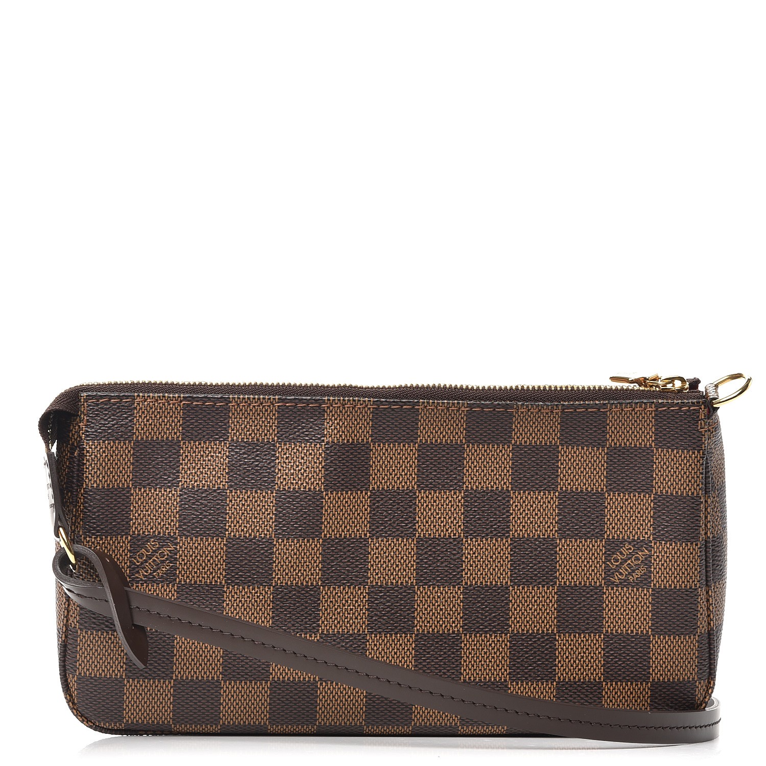Louis Vuitton Brown Patent Leather & Damier Ebene Embellished