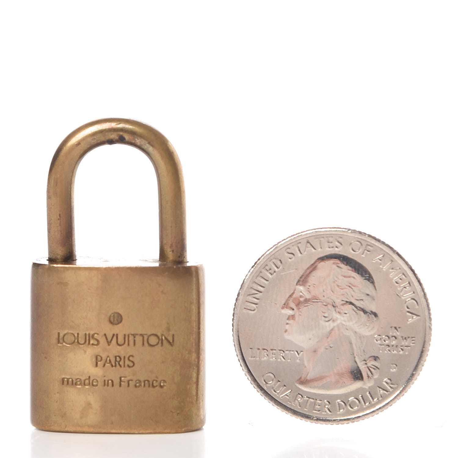 LOUIS VUITTON Brass Lock and Key Set #321 386312