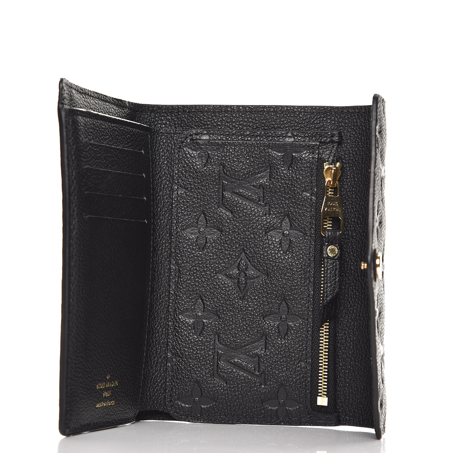 LOUIS VUITTON Empreinte Compact Curieuse Wallet Black 229321