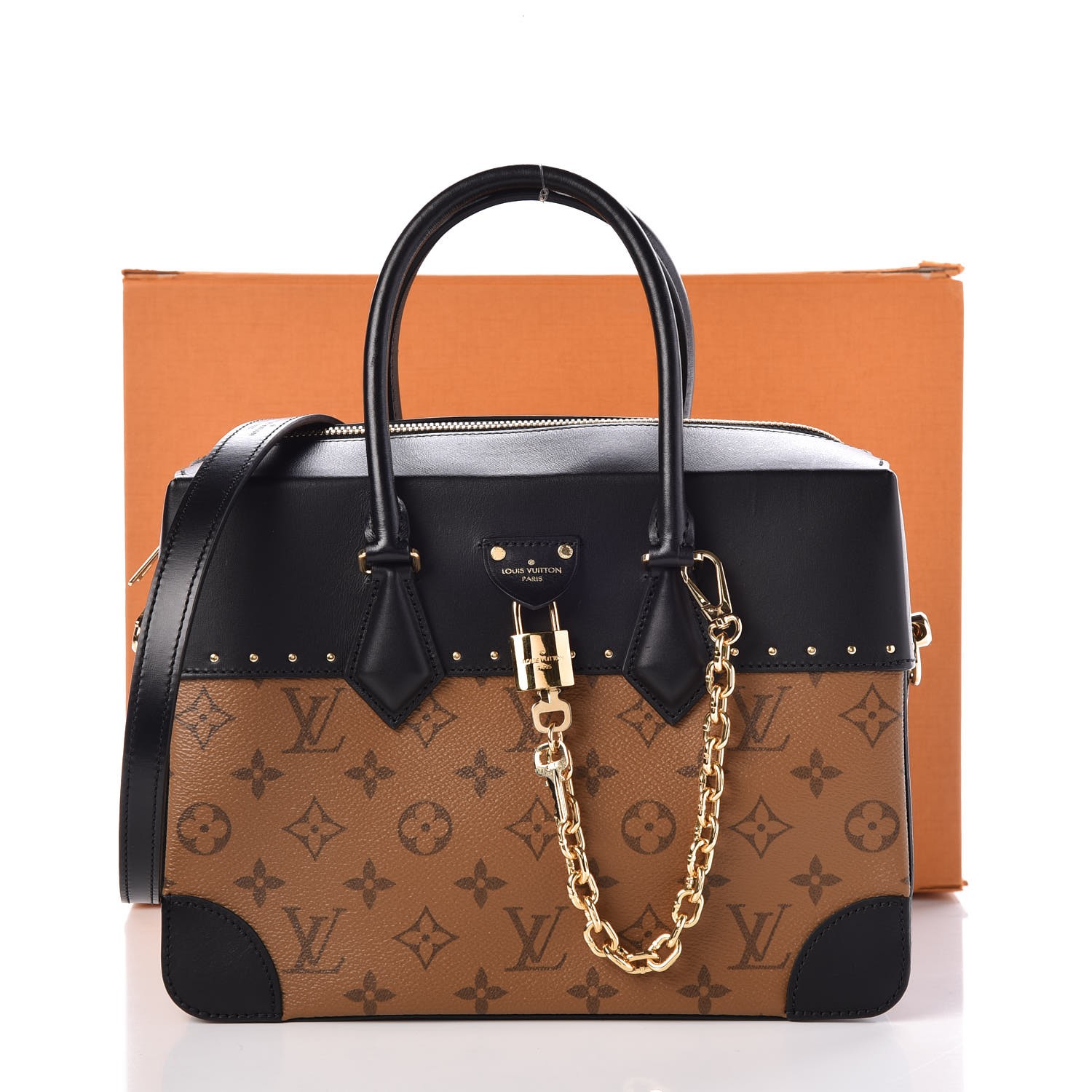 Louis Vuitton City Malle Handbag Reverse Monogram Canvas and