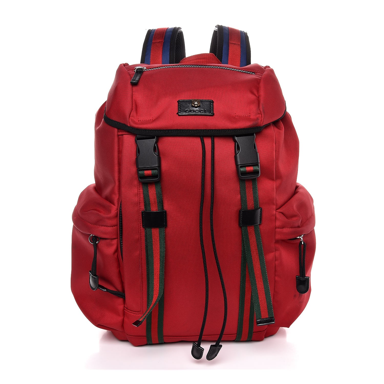 GUCCI Canvas Web Techno Backpack Red 298299