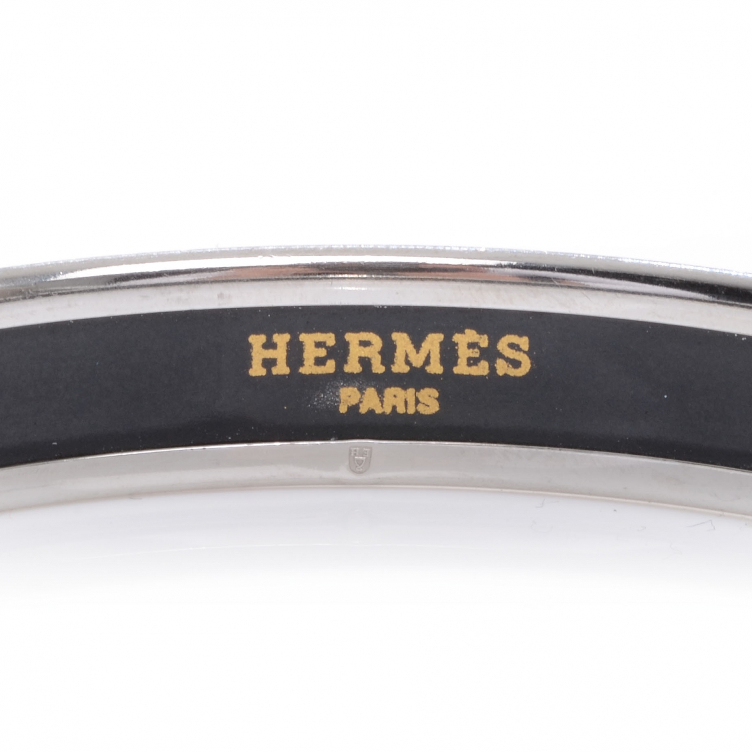 HERMES Enamel Narrow Caleche Bracelet 65 Red 46283