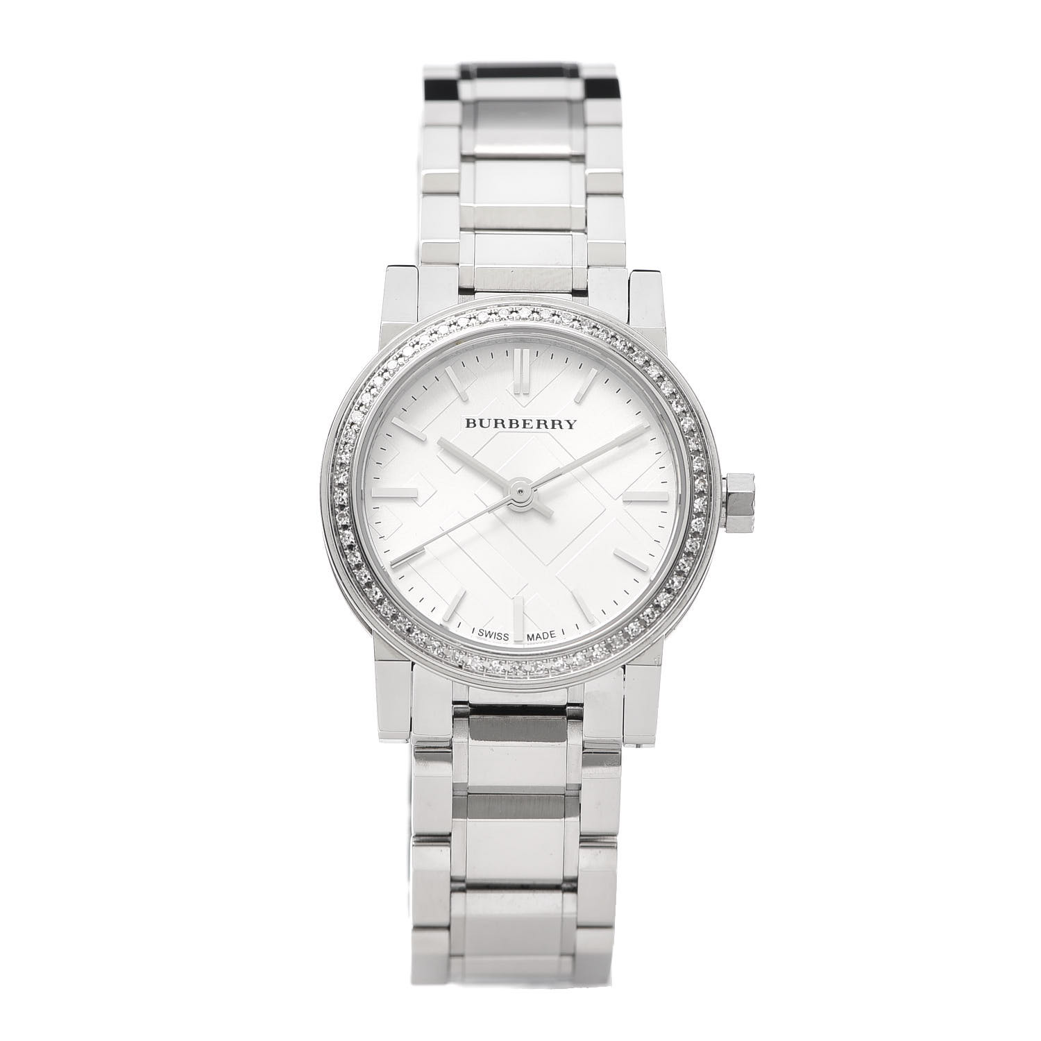 BURBERRY Stainless Steel Diamond 26mm BU9220 The City Quartz Watch ...