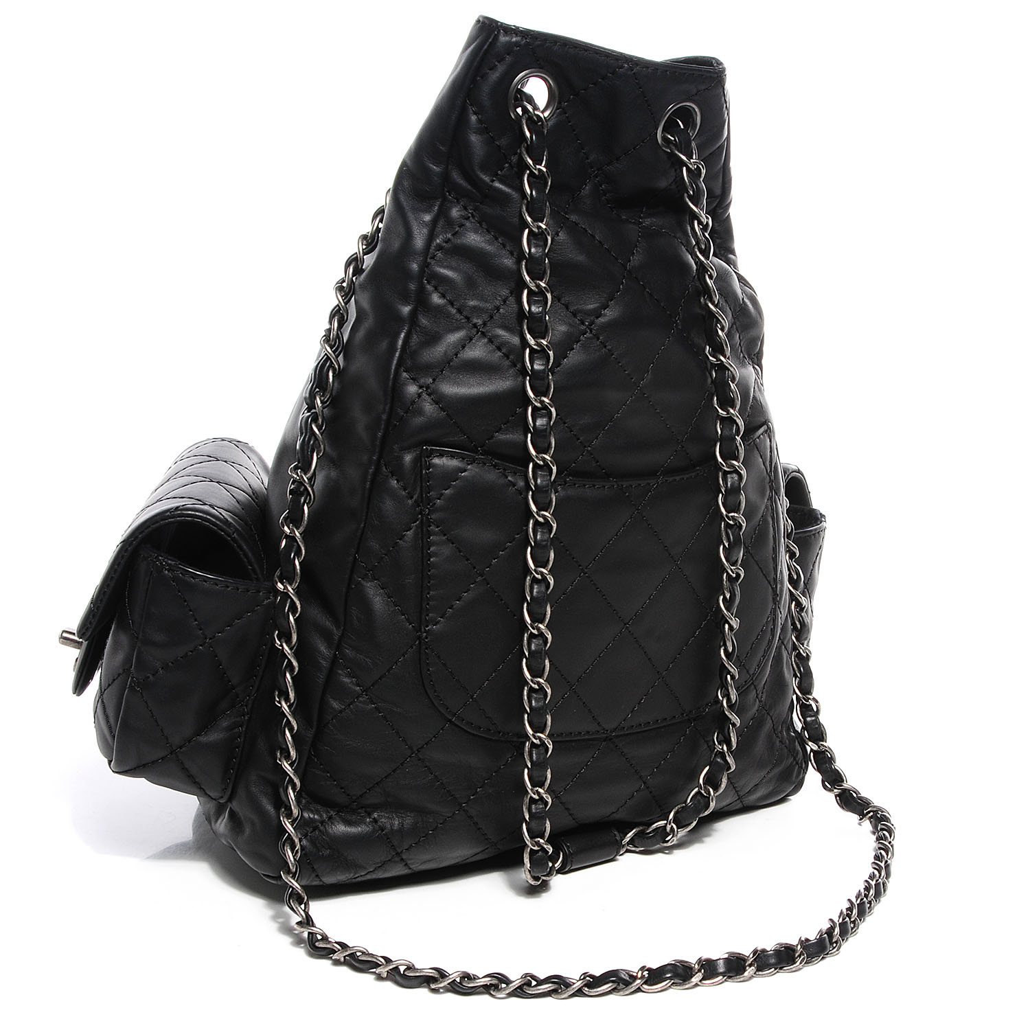 CHANEL Calfskin Large Backpack Is Back Black 85520 | FASHIONPHILE