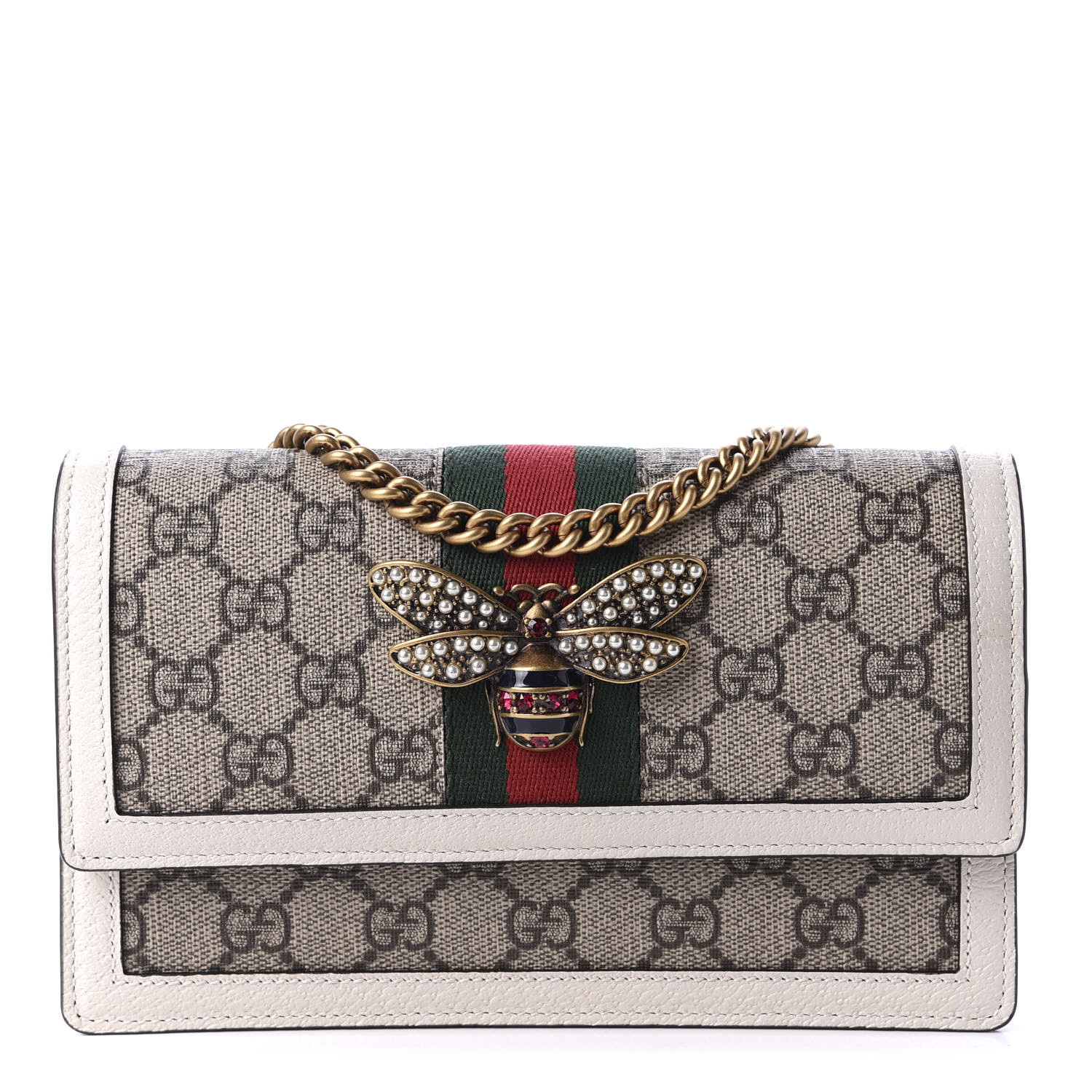 gucci queen margaret gg supreme wallet on chain