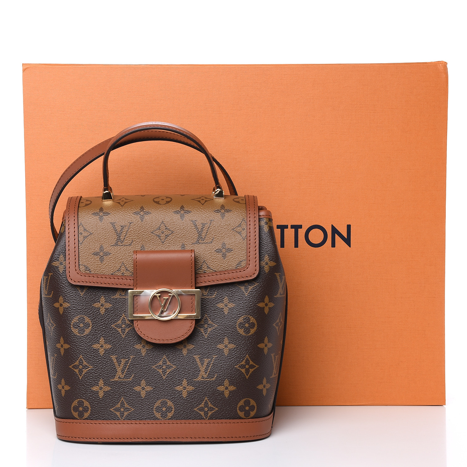 Louis+Vuitton+Dauphine+Backpack+PM+Brown+Canvas for sale online