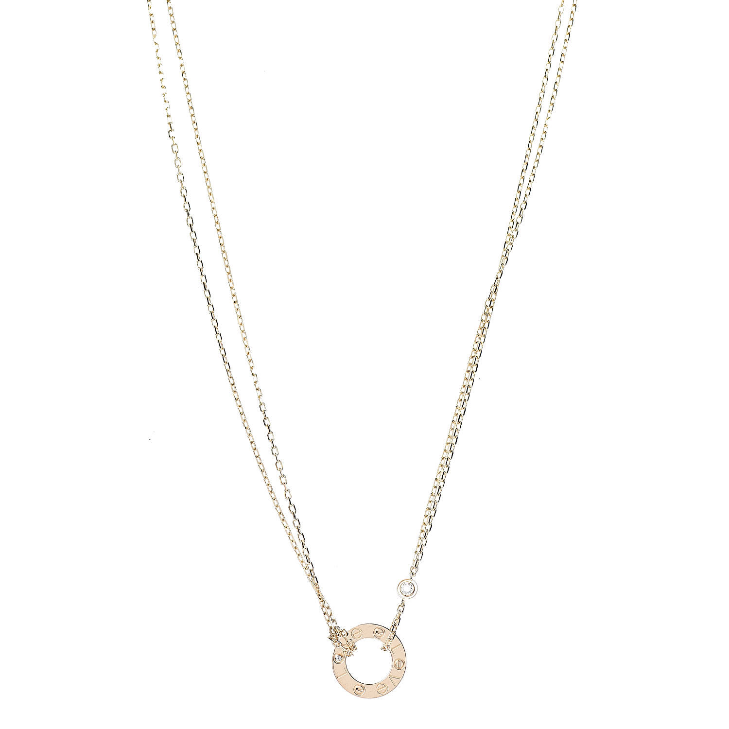 cartier 18k yellow gold love necklace