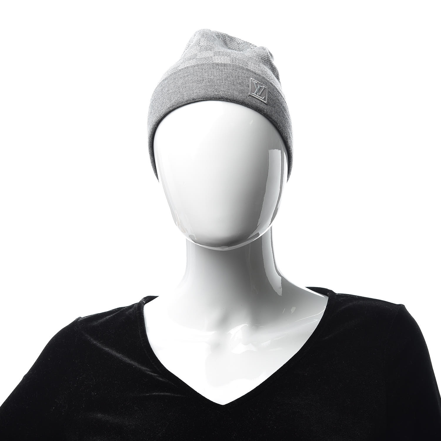 Louis Vuitton Wool Bonnet Petit Damier Beanie Hat Grey 408404 Fashionphile