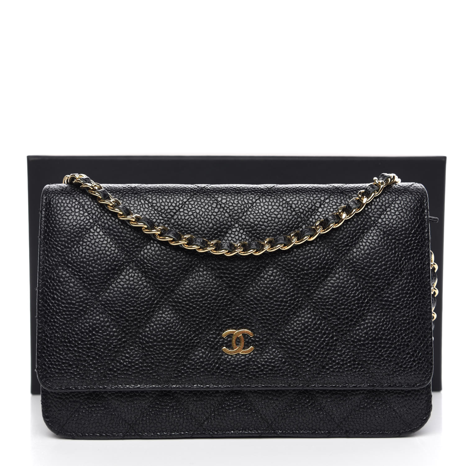 wallet caviar chain quilted woc chanel