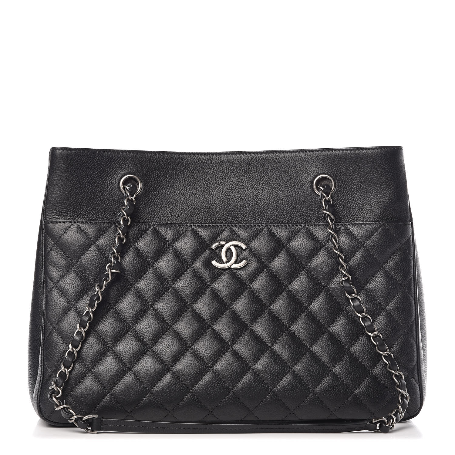 CHANEL Caviar Quilted Urban Companion Shopping Tote Black 361754