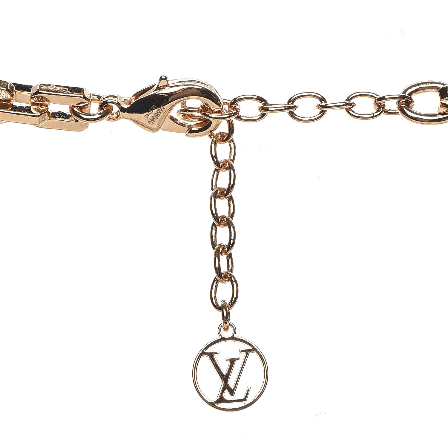 LOUIS VUITTON Necklace Collier Inclusion Monogram Gold GP M65294 authentic