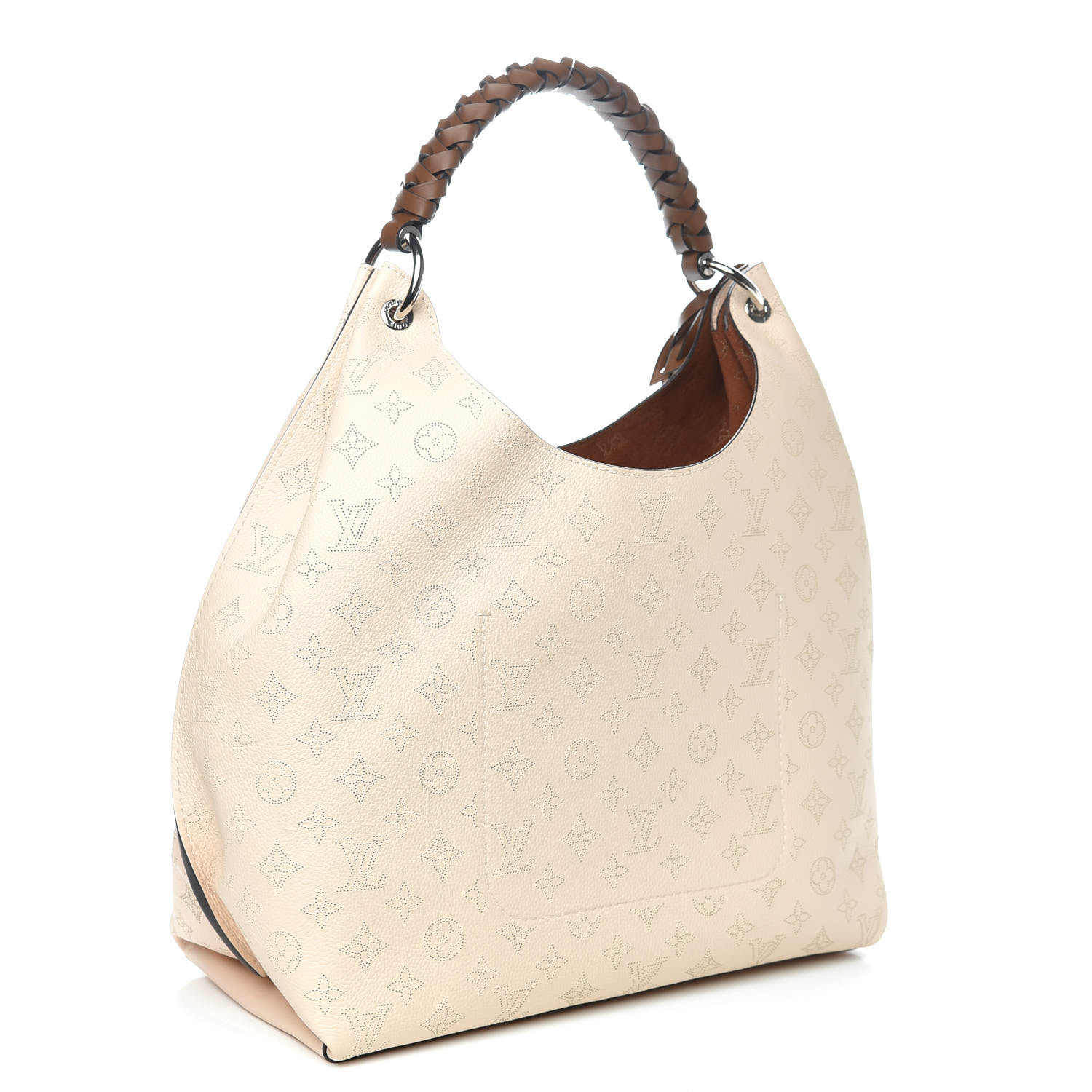 LOUIS VUITTON Mahina Carmel Hobo Creme 454894