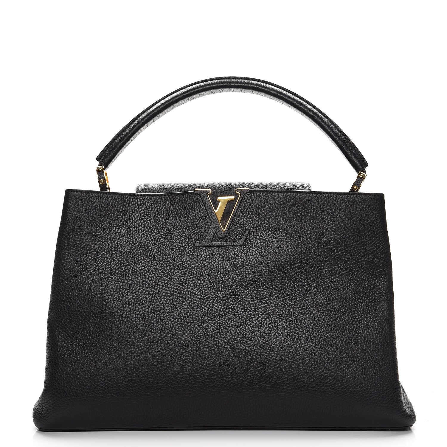 LOUIS VUITTON Taurillon Capucines GM Black 223007