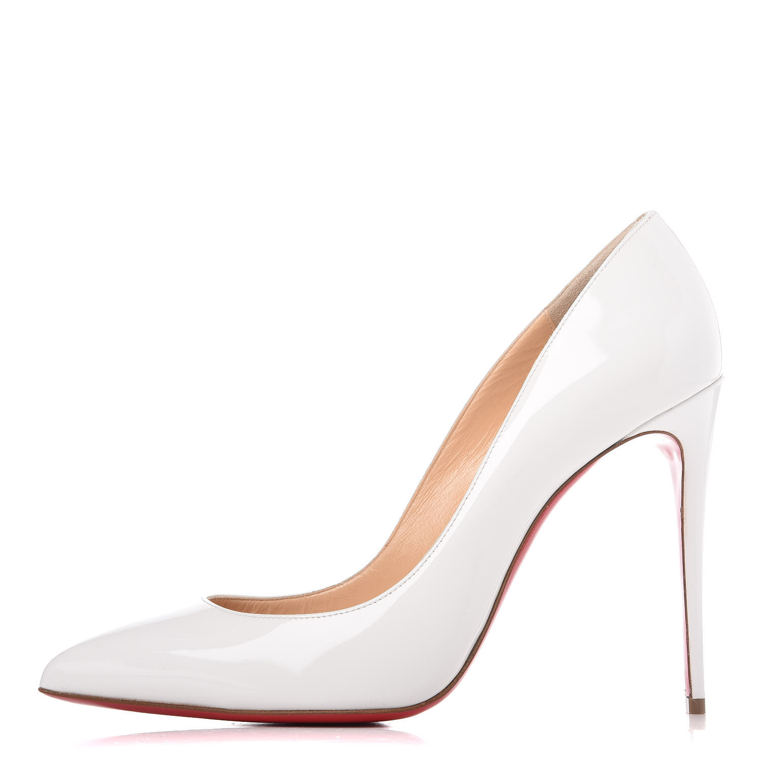 white christian louboutin pumps