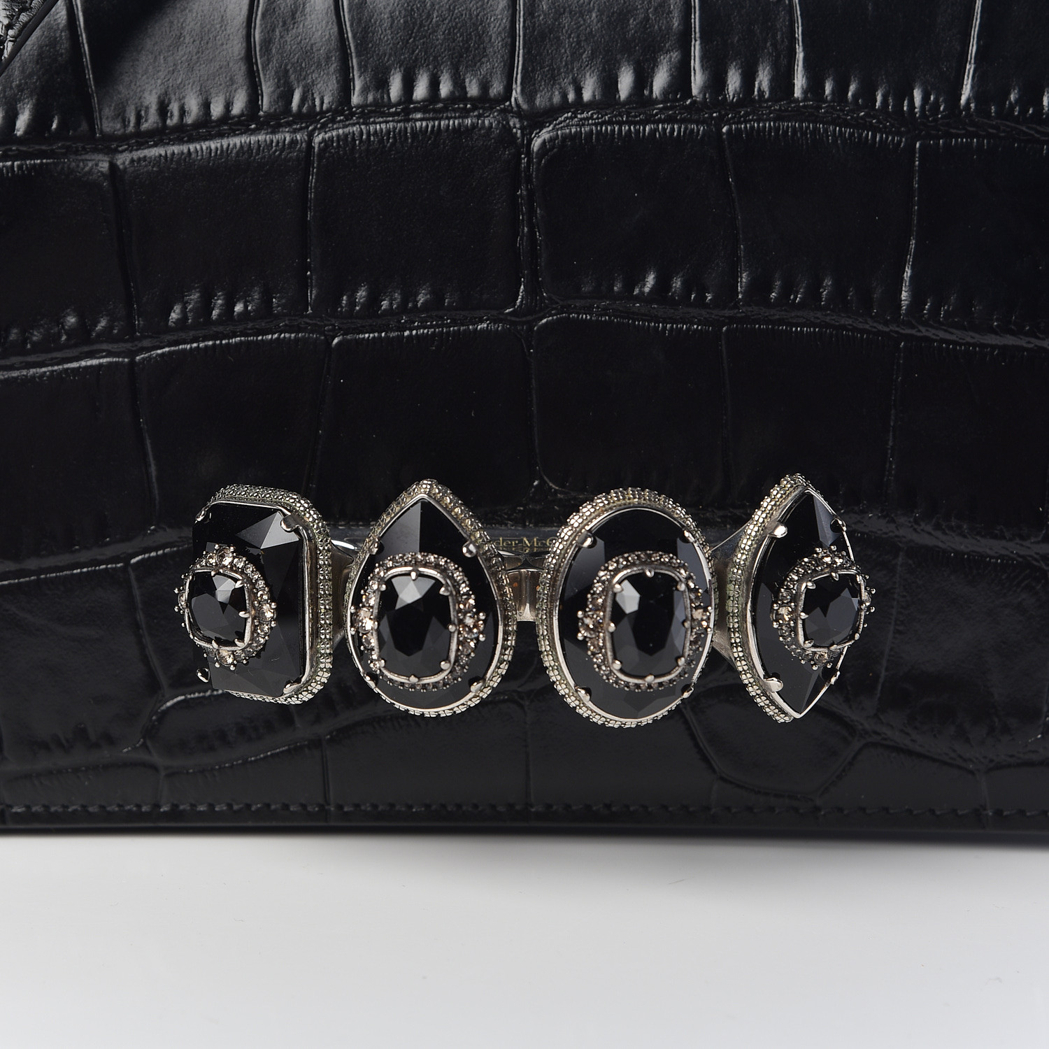 alexander mcqueen black crocodile