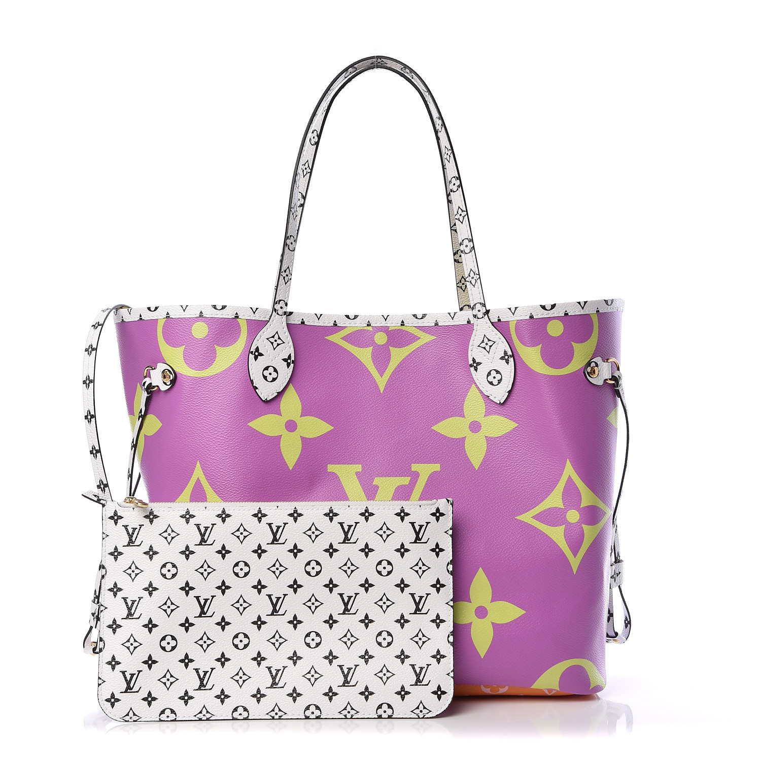 LOUIS VUITTON Monogram Giant Neverfull MM Pink Lilac 475672