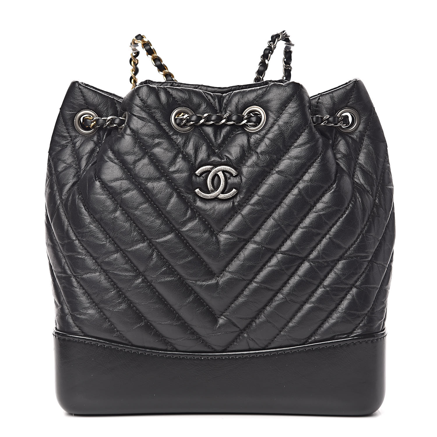 chanel gabrielle backpack chevron