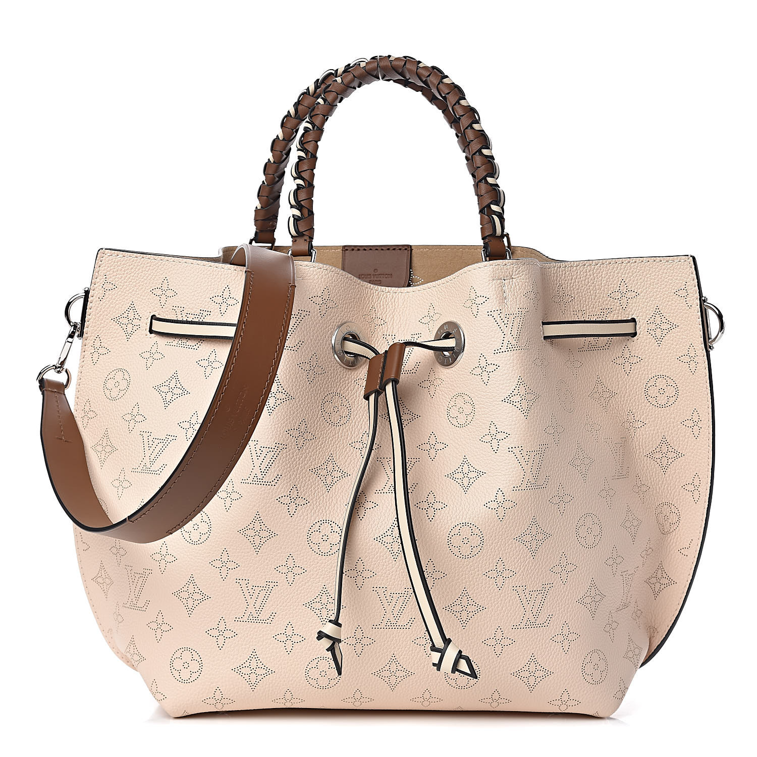 Louis Vuitton Mahina Girolata Monolia Light Pink Leather Hand Bag