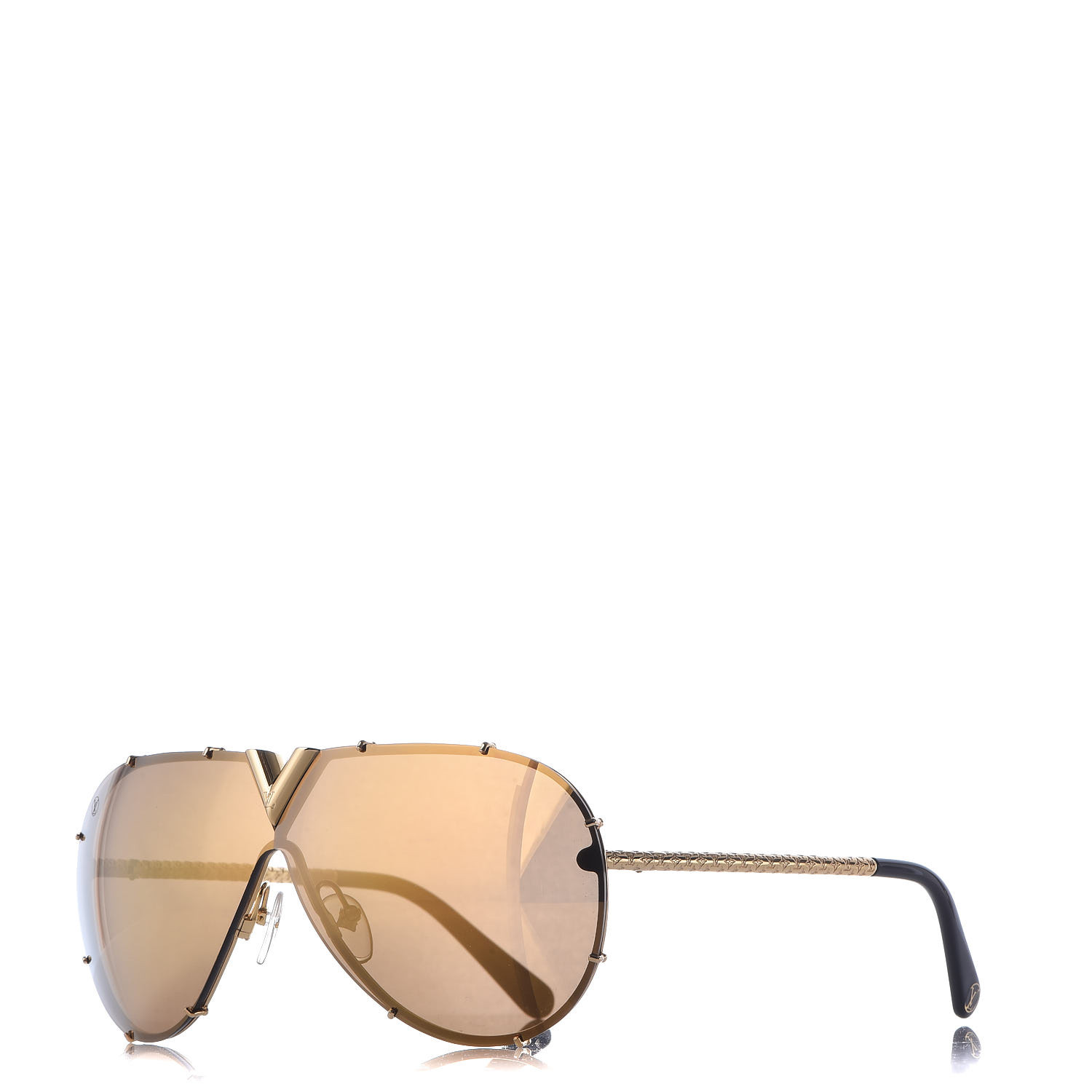 LOUIS VUITTON LV Drive Sunglasses Z0896E Gold 473365