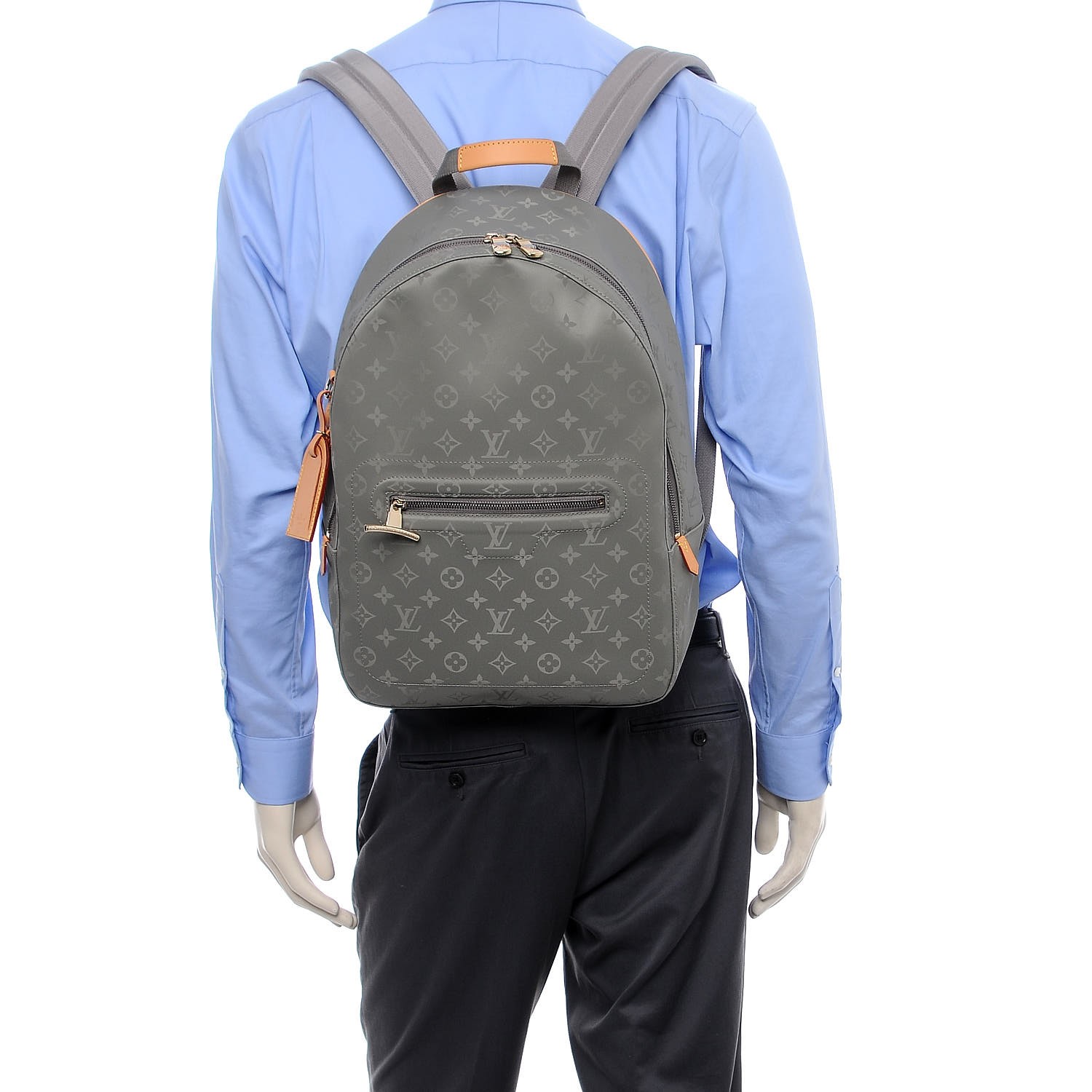 LOUIS VUITTON Monogram Titanium Backpack PM 284747