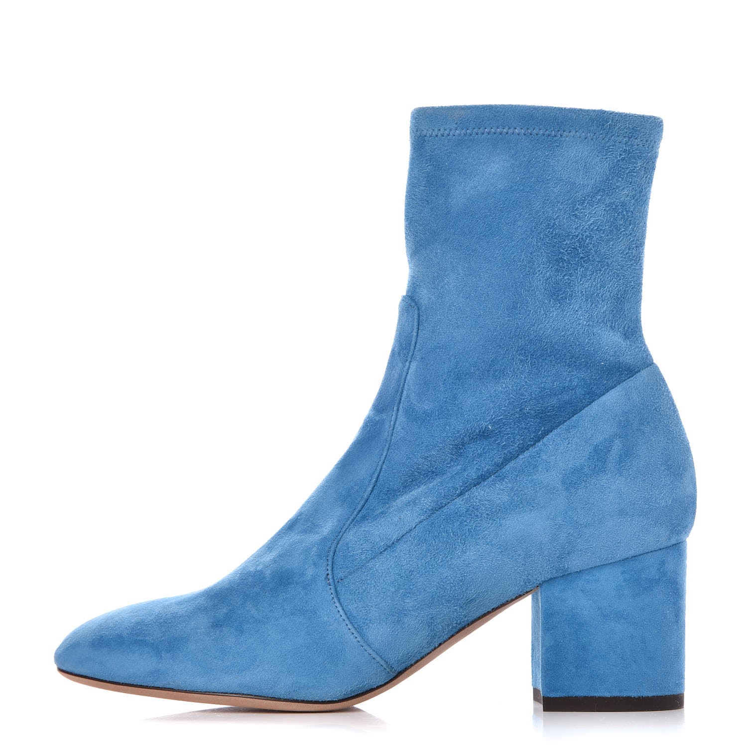 light blue suede ankle boots