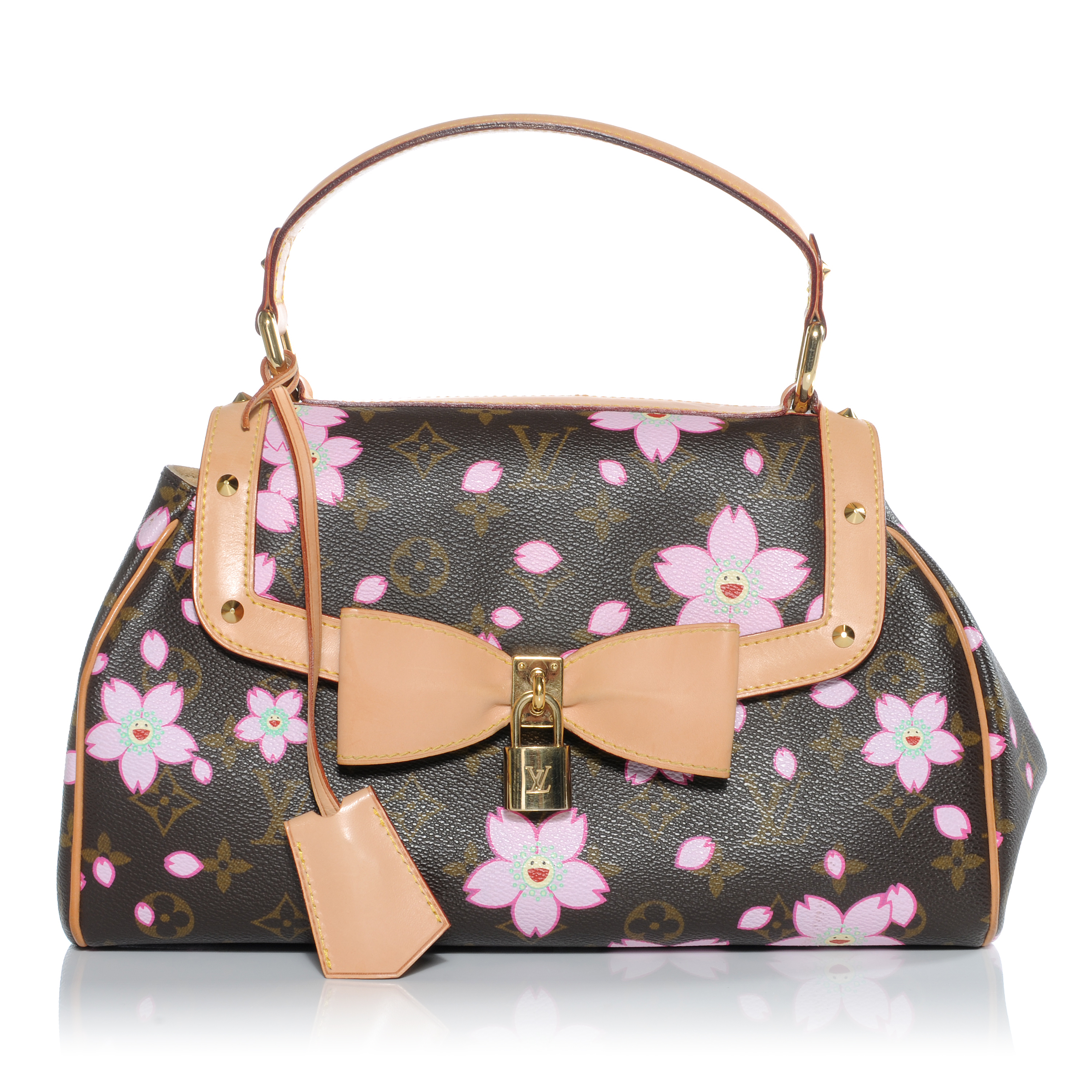 LOUIS VUITTON Monogram Cherry Blossom Sac Retro Bag Brown 41365